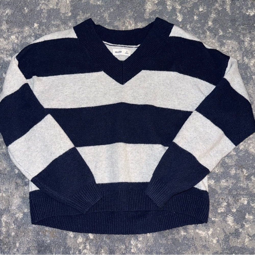 Striped V-Neck Hollister Sweater